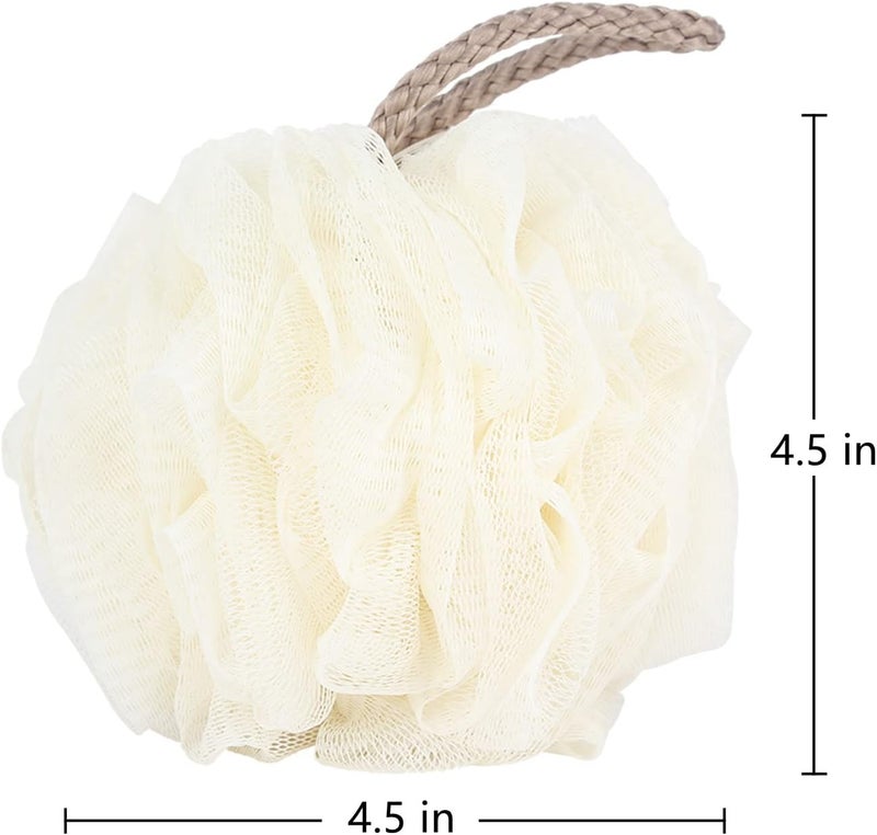 F-U Store Loofah Sponge 60g Shower Loofahs 4 Colors Bath Sponges Mesh Balls for Body Scrubber Exfoliator Wash Back Scrubber Bathroom Men Women - 4 Pack Scrubbers Cleaning Bathing Accessories - Image 5